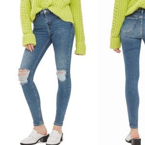 Topshop Jamie Rip High Waist Skinny Jeans